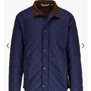 Men’s Navy Peter Millar Suffolk Quilted Coat- Size Small